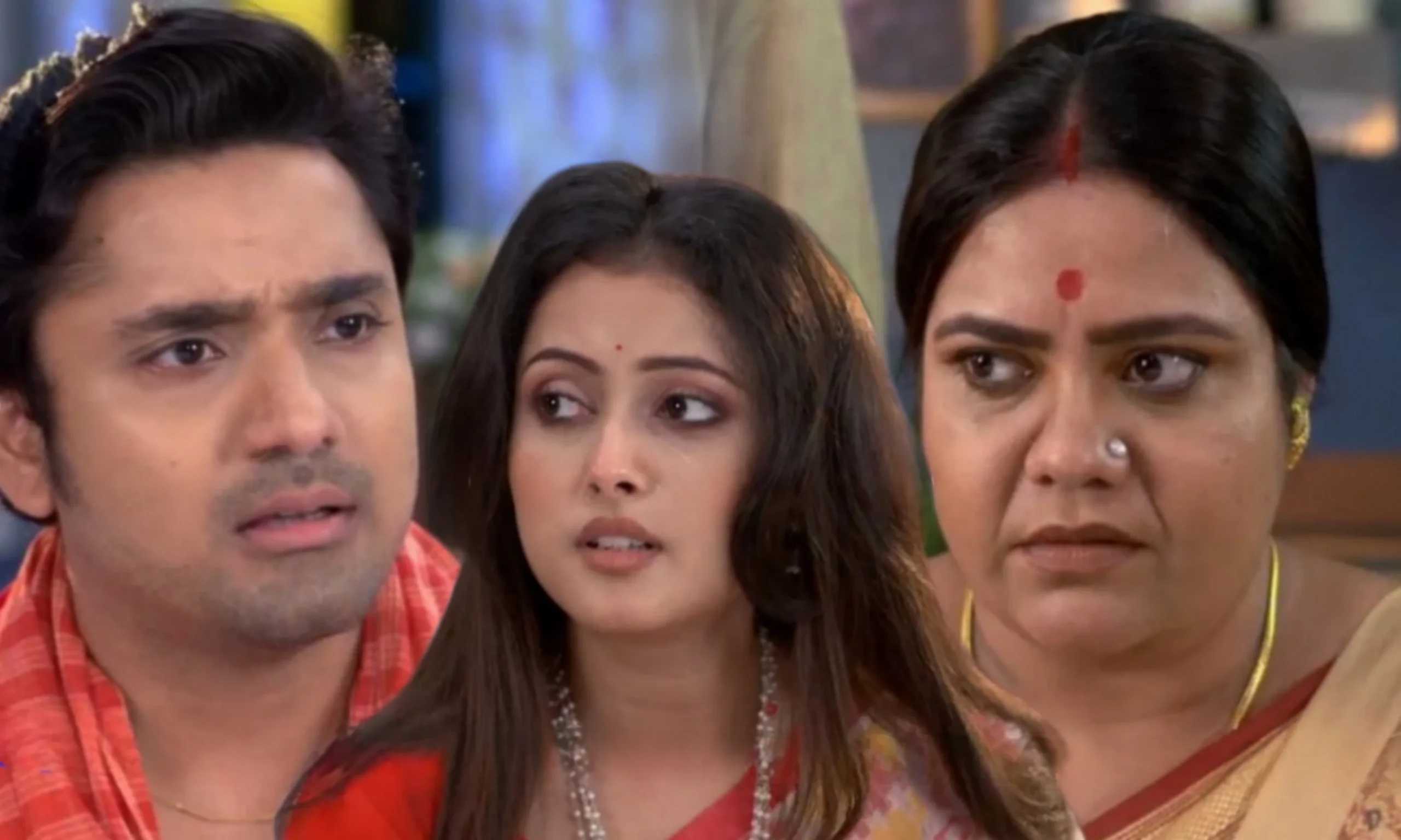 a group of people looParna reached at Mandir with srijonking at something